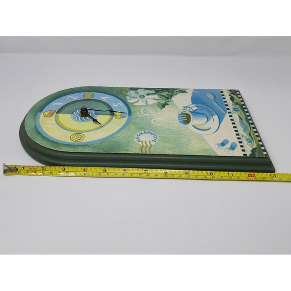 Vintage Coffee Theme Wooden Wall Clock Quartz Handmade Style Decor - Picture 7 of 7